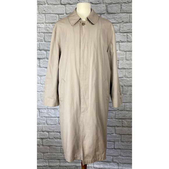 London Fog Men's Straight Khaki Trench - Picture 1 of 9